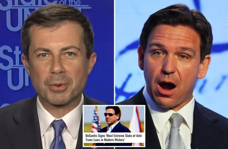 Buttigieg blasts DeSantis over LGBTQ attack clip featuring ‘oiled-up shirtless bodybuilders’