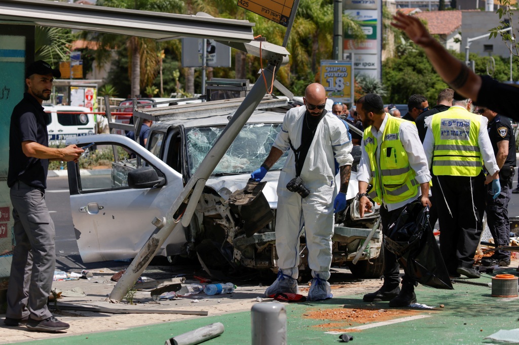 Israeli media identified the attacker as Hasin Halila, 23, a Palestinian man from a village near the West Bank city of Hebron.
