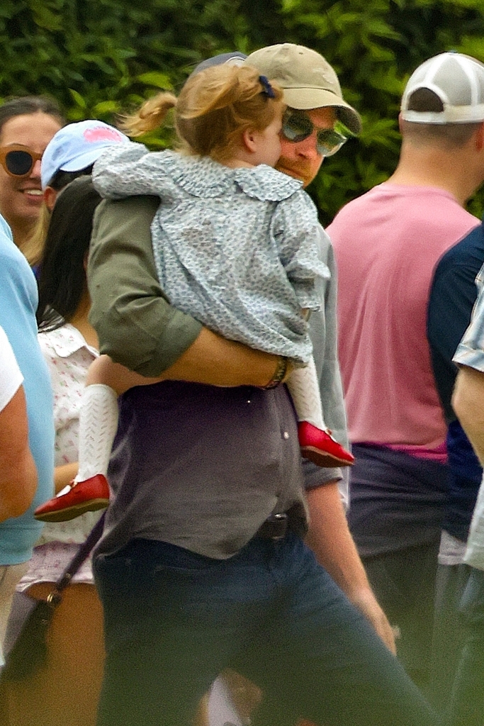 The Princess of Sussex looked patriotic in a red, white, and blue outfit. 