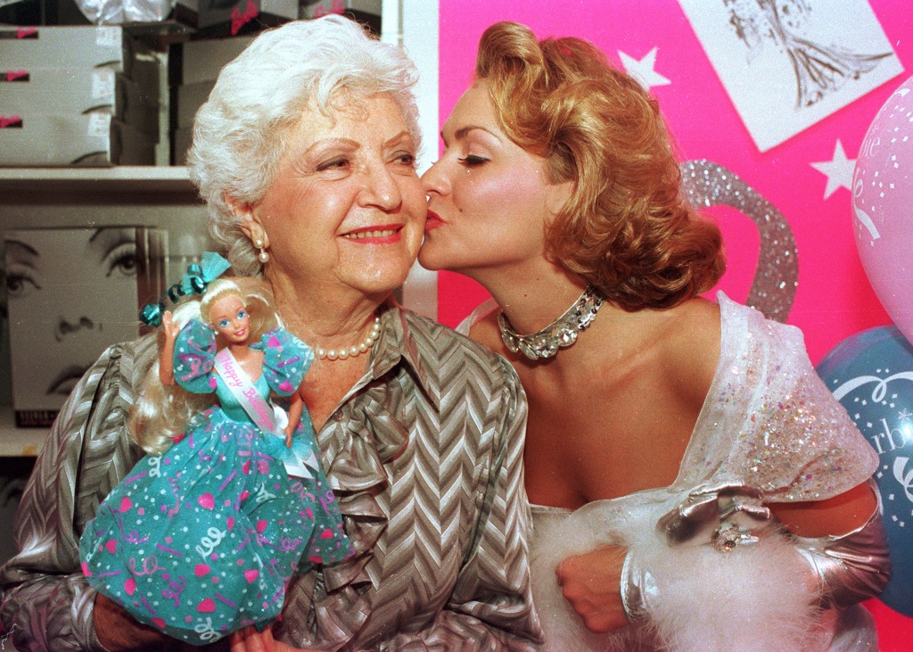 Barbara Handler, Ruth Handler, with a Barbie.