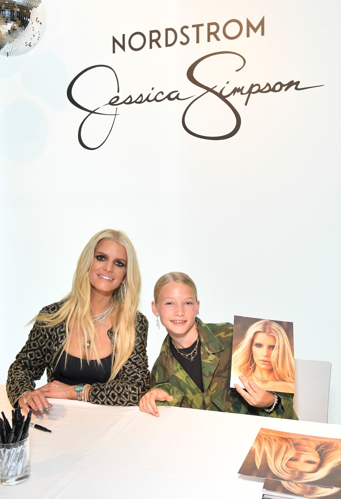 Jessica Simpson, 42, and daughter Maxwell, 11, at the launch of her Jessica Simpson Collection in September 2022.  
