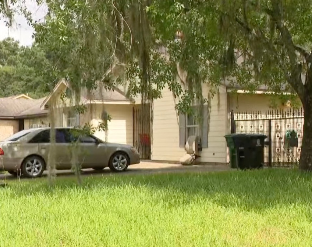 The Houston home of Rudy Farias and his family, including mother Janie Santana. 