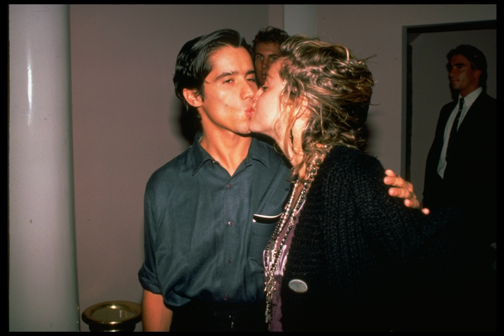 Boyfriend Jellybean Benitez with Madonna in 1984. Benitez produced the singer's first smash hit, "Holiday."