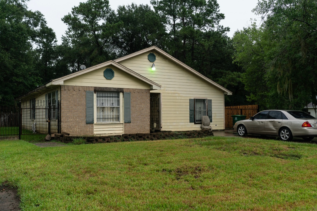  The exterior of the house of Rudy Farias and his mother Janie Santana in Houston, Texas.