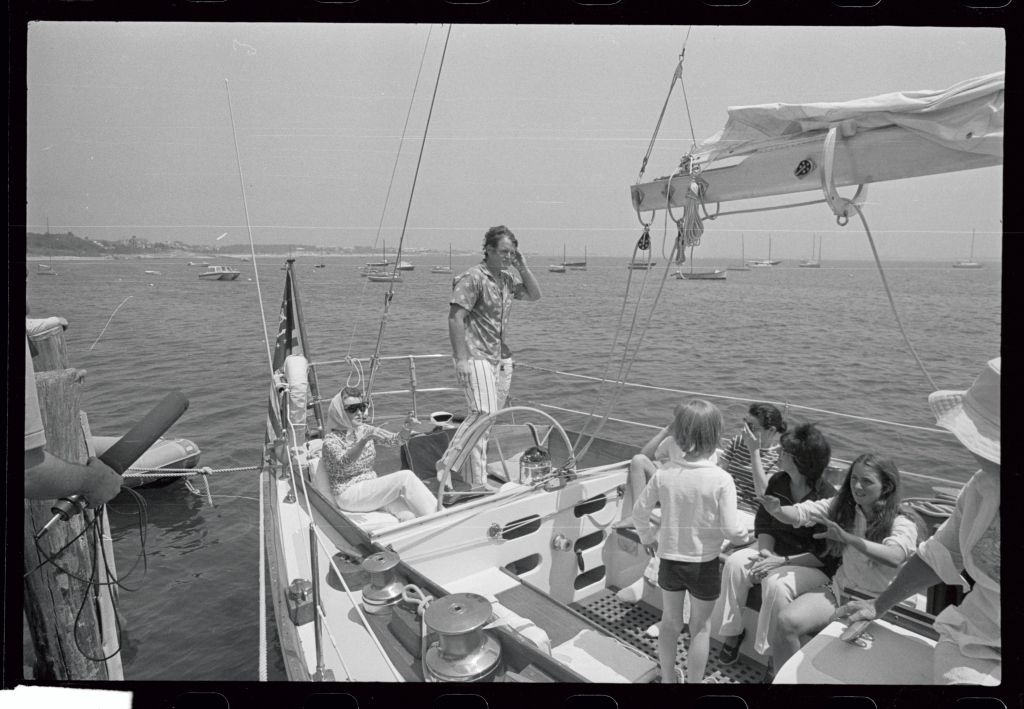 Ted Kennedy takes his mother and other Kennedy family members for a cruise on the Nantucket Sound. 