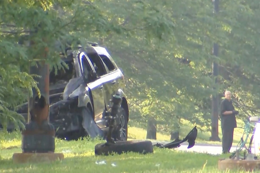 The Dodge burst into flames after the wreck. The driver and one passenger remain in critical condition. A third passenger died after being brought to the hospital