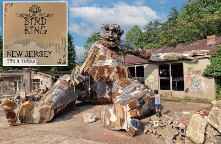 Giant troll erected in NJ as part of artist’s recycled art project