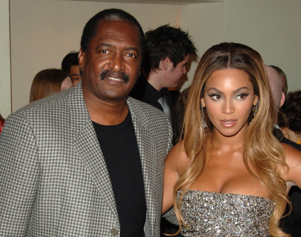 Mathew Knowles, 71,  and Beyonce, 41. in London. 