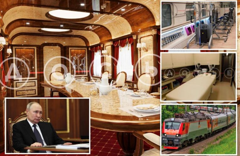 Leaked images reportedly show lavish interior of Vladimir Putin’s ‘ghost train’