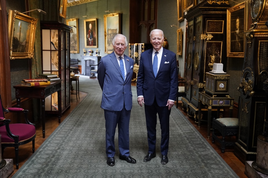 The topic of King Charles' reign came up while they were discussing Joe Biden's recent visit to England. 