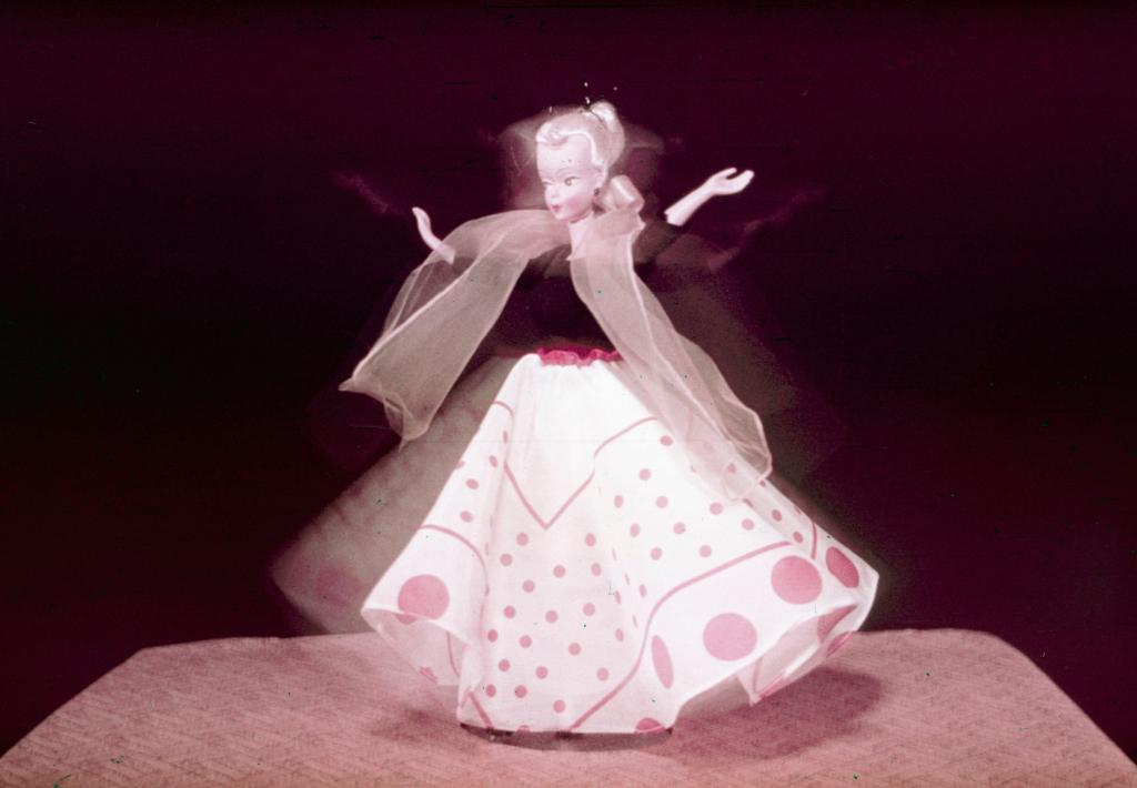 Barbie in a ball gown in original advertising