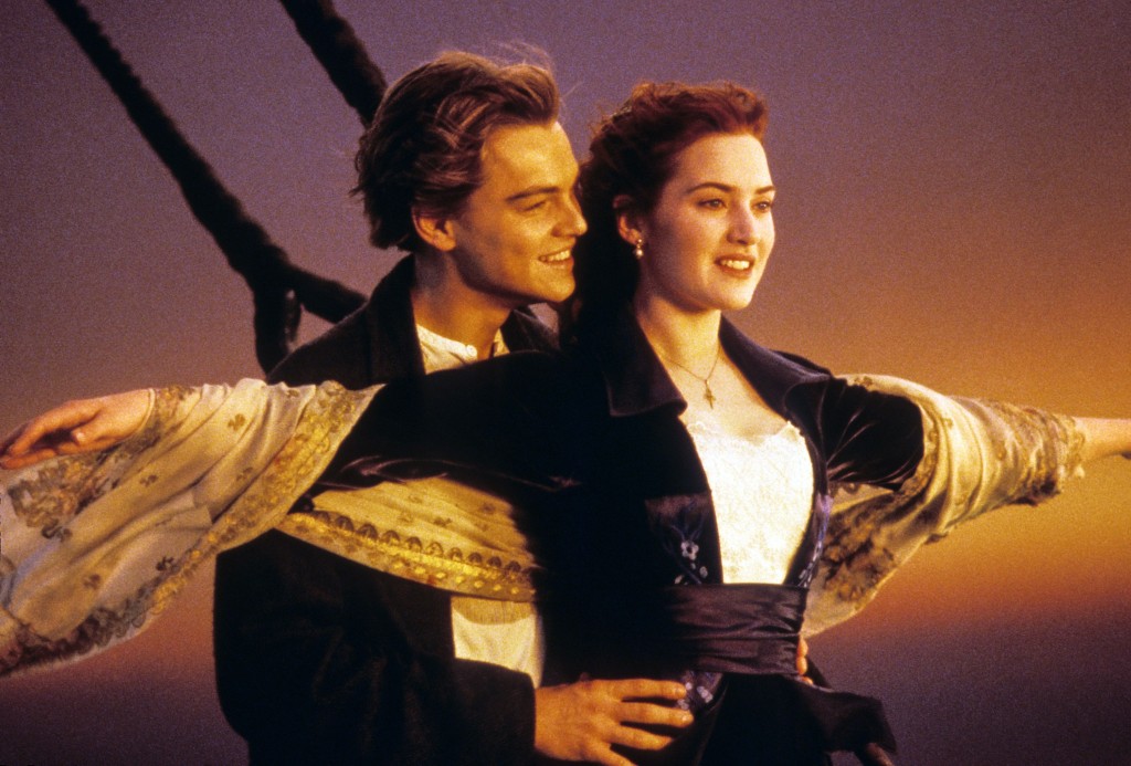 Kate Winslet and Leonardo DiCaprio in Titanic