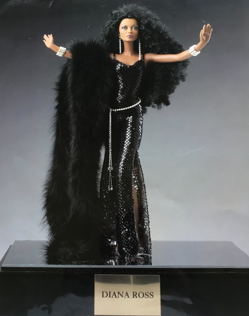 The Diana Ross Barbie designed by Kitty Black Perkins.