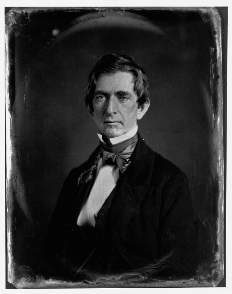 A portrait of William H. Seward in black and white.