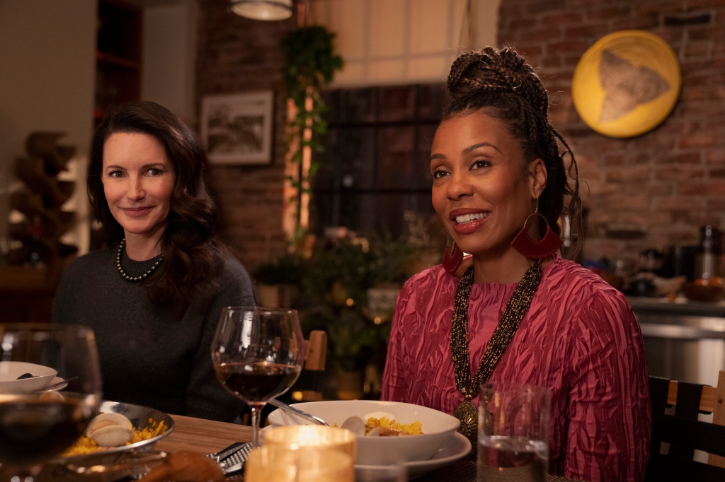 Nya Wallace (Karen Pittman) and Charlotte (Kristin Davis) sitting at a table in Season 2 of "And Just Like That."