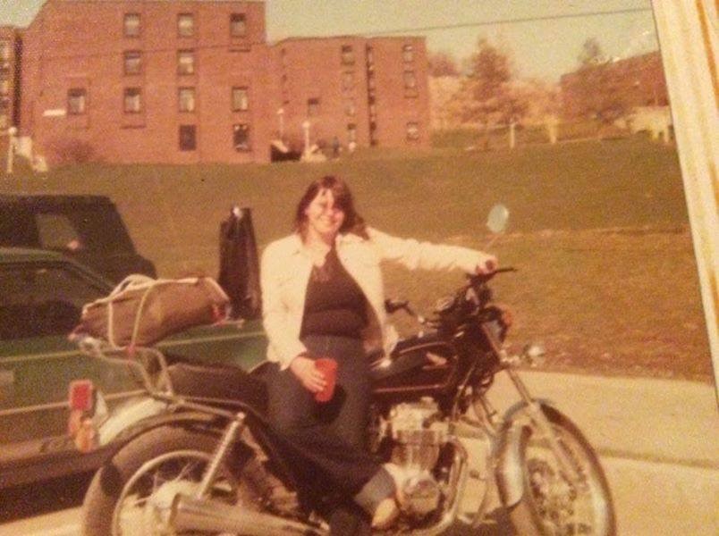 Tammy Mahoney sitting on a motorcycle