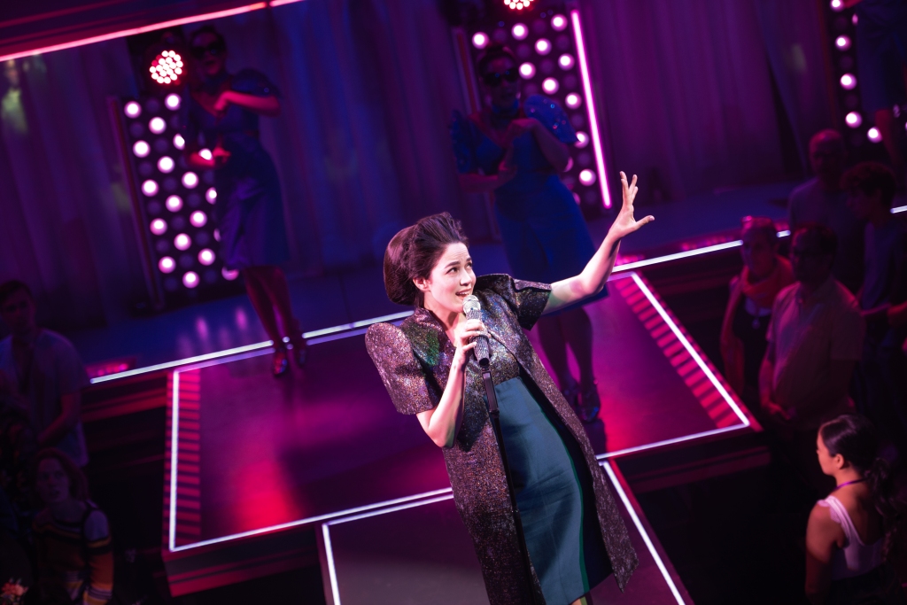 Arielle Jacobs in "Here Lies Love" on Broadway.