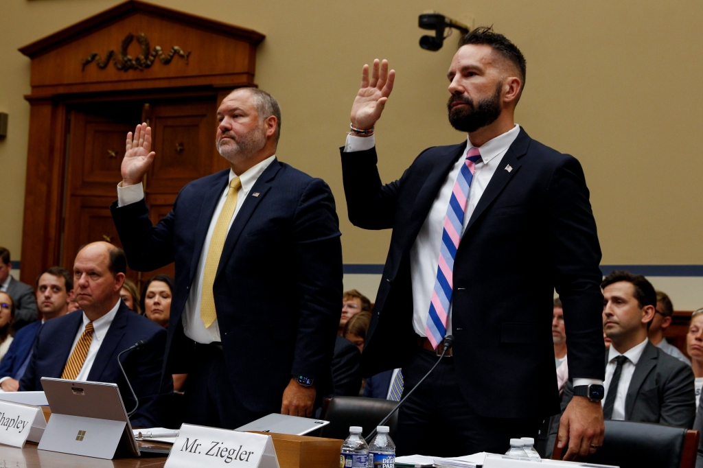 IRS Agents and whistleblowers Gary Shapley, left and Joseph Ziegler