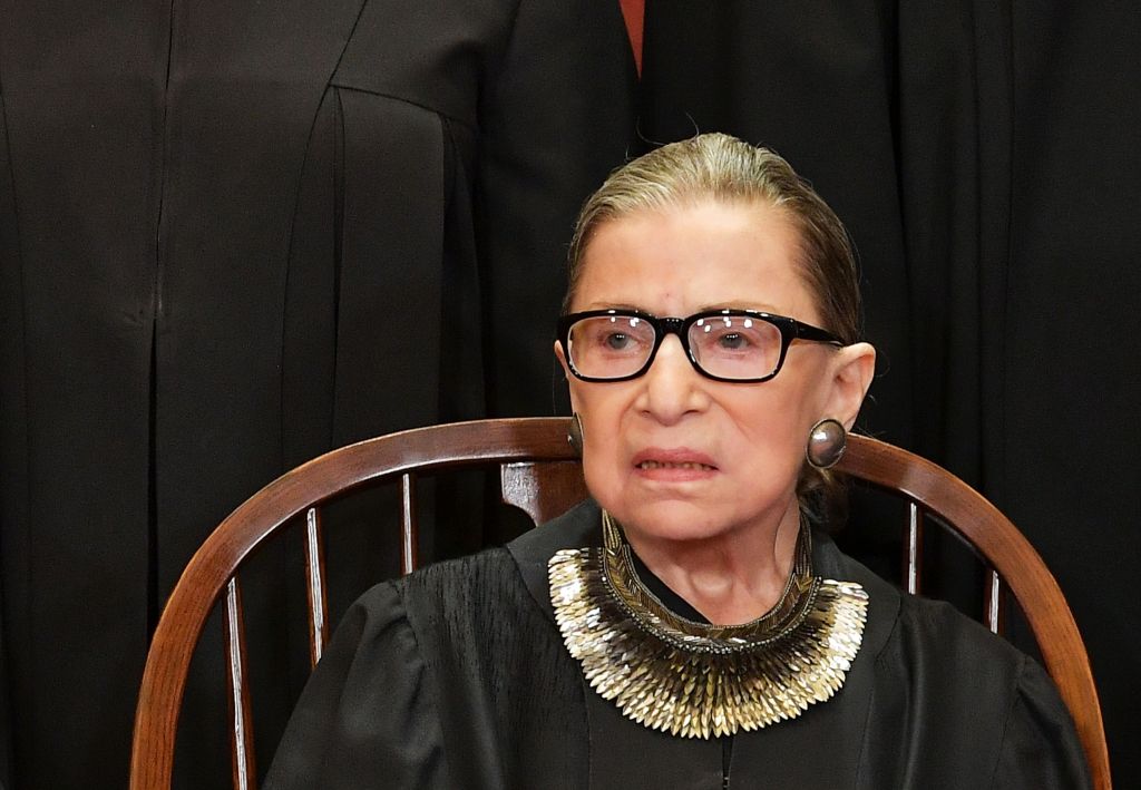 Justice Ginsburg died in 2020 and was replaced by Justice Amy Coney Barrett. 