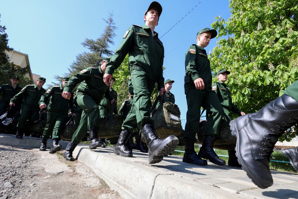 troops marching