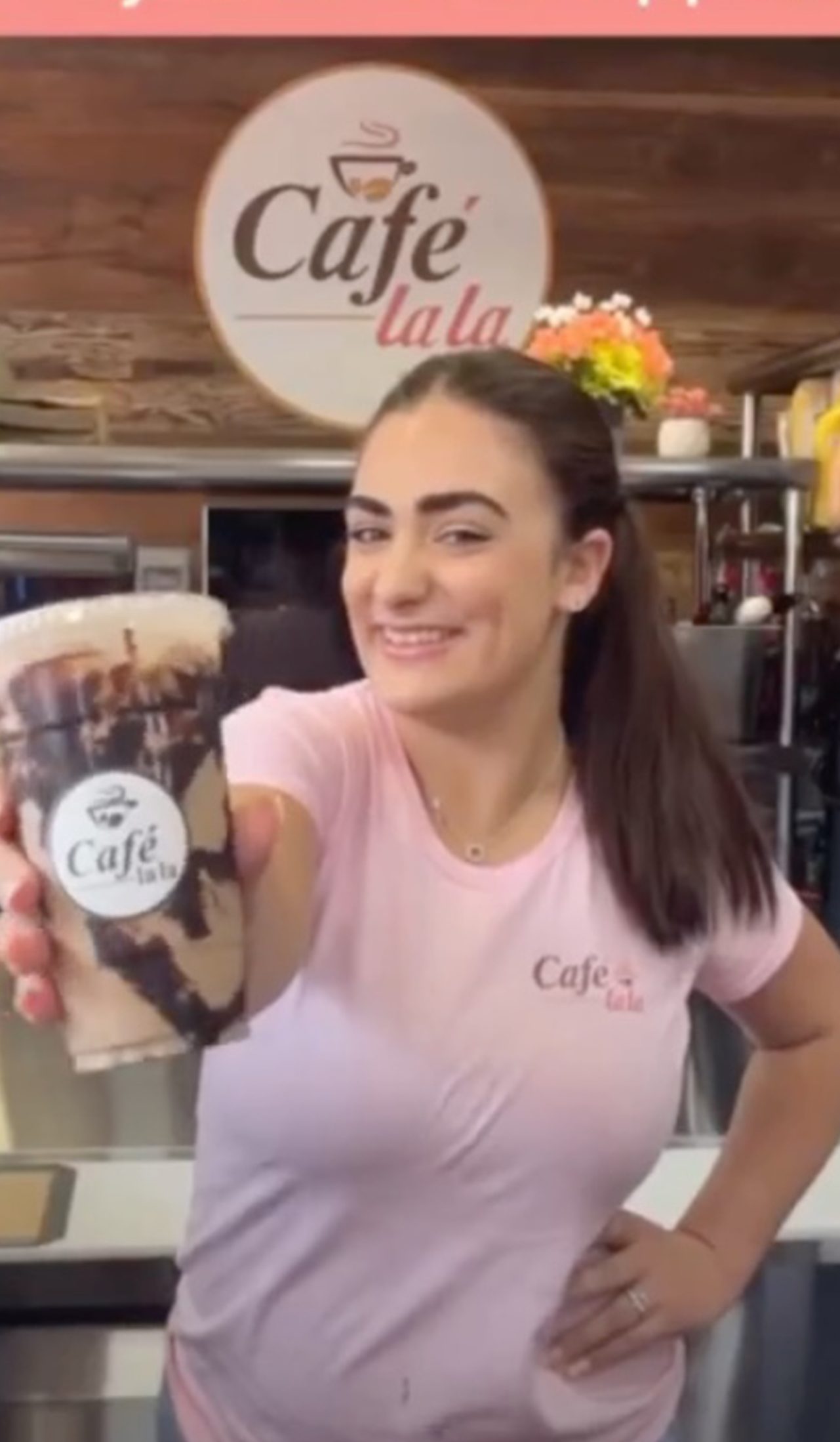 Romance is brewing: The busty barista owns a coffee shop in Rhode Island. 