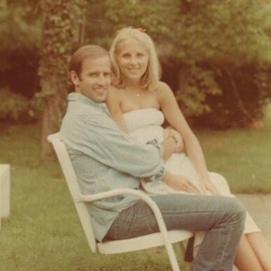 Joe and Jill Biden in a 1970s photograph