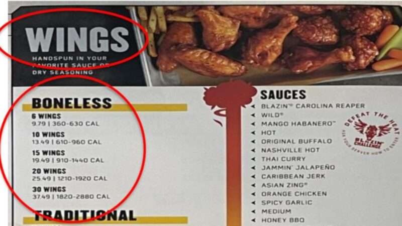 Aimen Halim says the restaurant's wings consist of chicken breast meat, not chicken wing meat. 
