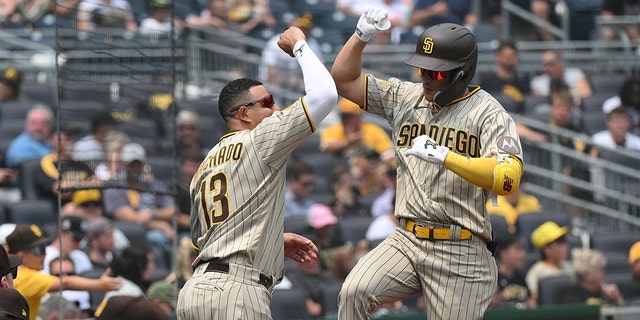 San Diego Padres players celebrate