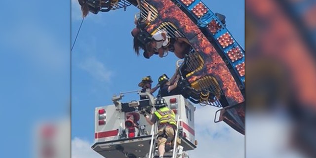 First responders rescue stuck rollercoaster riders