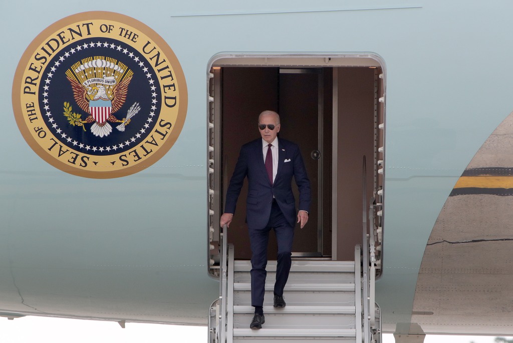 Joe Biden exiting Air Force One
