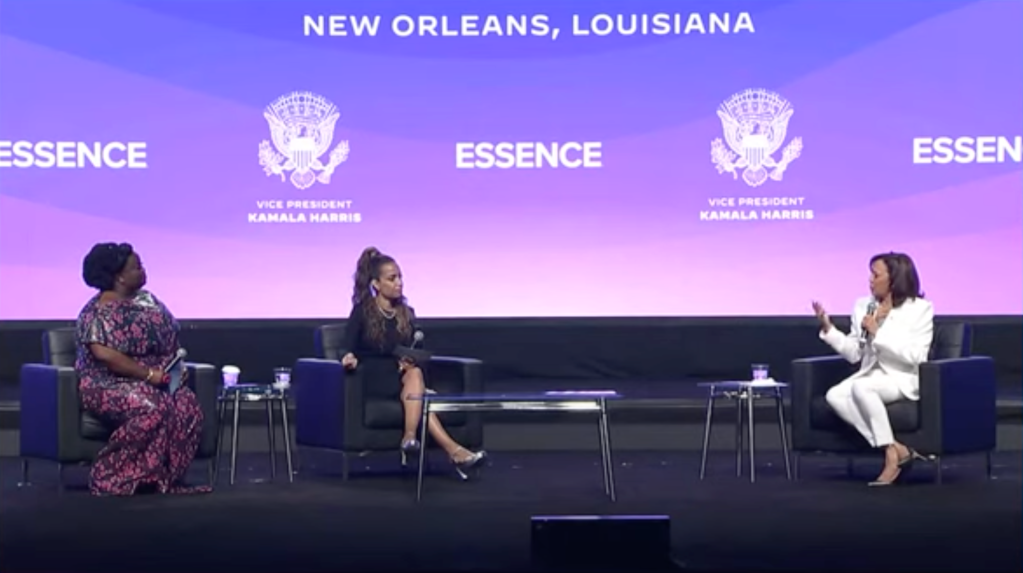 Harris appeared at the 2023 Essence Festival of Culture on Friday to discuss various topics including small businesses and abortion.