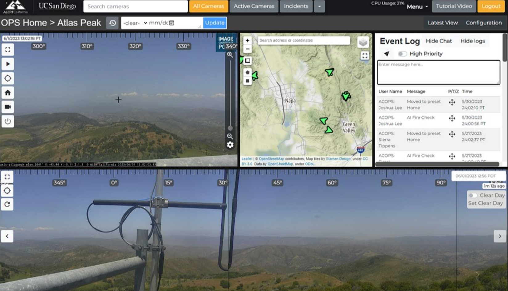 California wildfire monitor