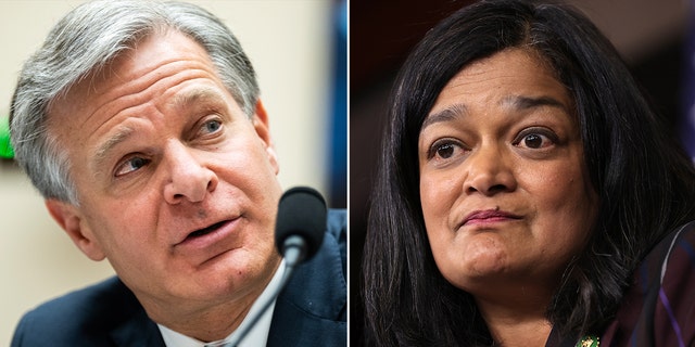 Christopher Wray and Pramila Jayapal