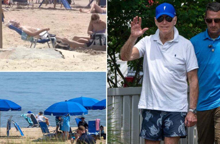 President Biden caught soaking up the sun after hellish week