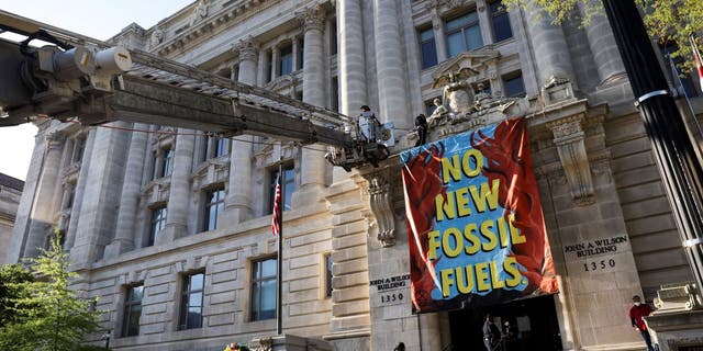 climate change protest in DC