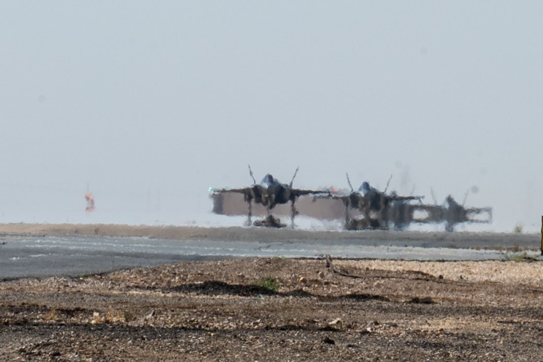 Air Force F-35 fighters on runway