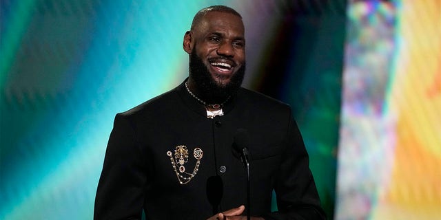 LeBron James speaks at the ESPYs