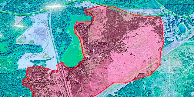 map of effected area