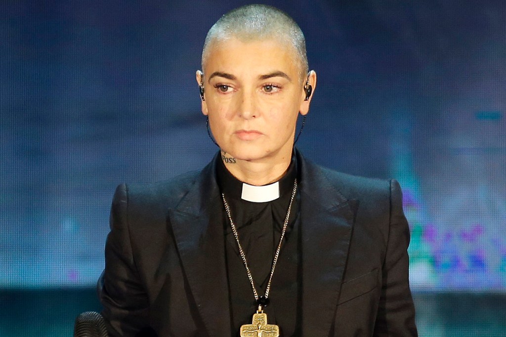 Irish singer Sinead O'Connor performs during the Italian State RAI TV program "Che Tempo che Fa", in Milan, Italy. Police in suburban Chicago have put out a well-being check for the Irish singer. Wilmette police released a statement Monday, May 16, 2016, saying O'Connor reportedly left the area for a bicycle ride at 6 a.m. Sunday and hasn't returned. (AP Photo/Antonio Calanni, File)