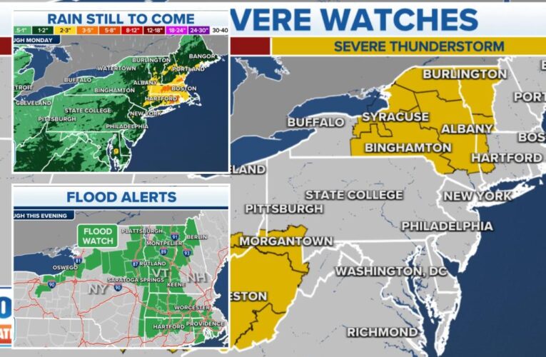 More flash flooding looms for Vermont as severe storms, tornadoes likely to erupt across Northeast on Thursday