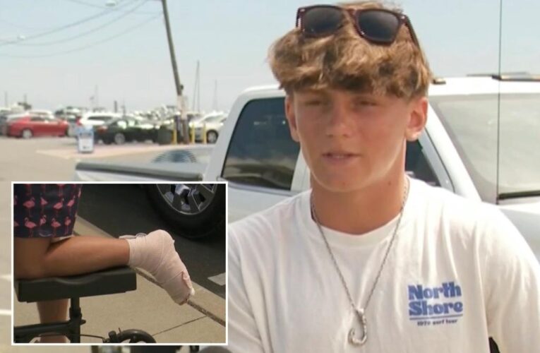 Teen bitten by shark on NYC beach says attack won’t stop him from surfing