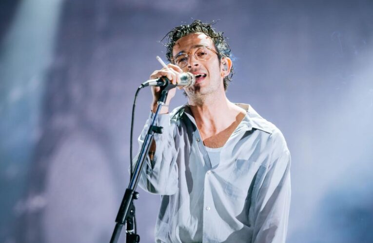 The 1975 frontman Matty Healy addresses past controversies at show