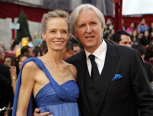 James Cameron and his wife Suzy Amis arrive on the red carpet during the 82nd Annual Academy Awards back in 2010. 