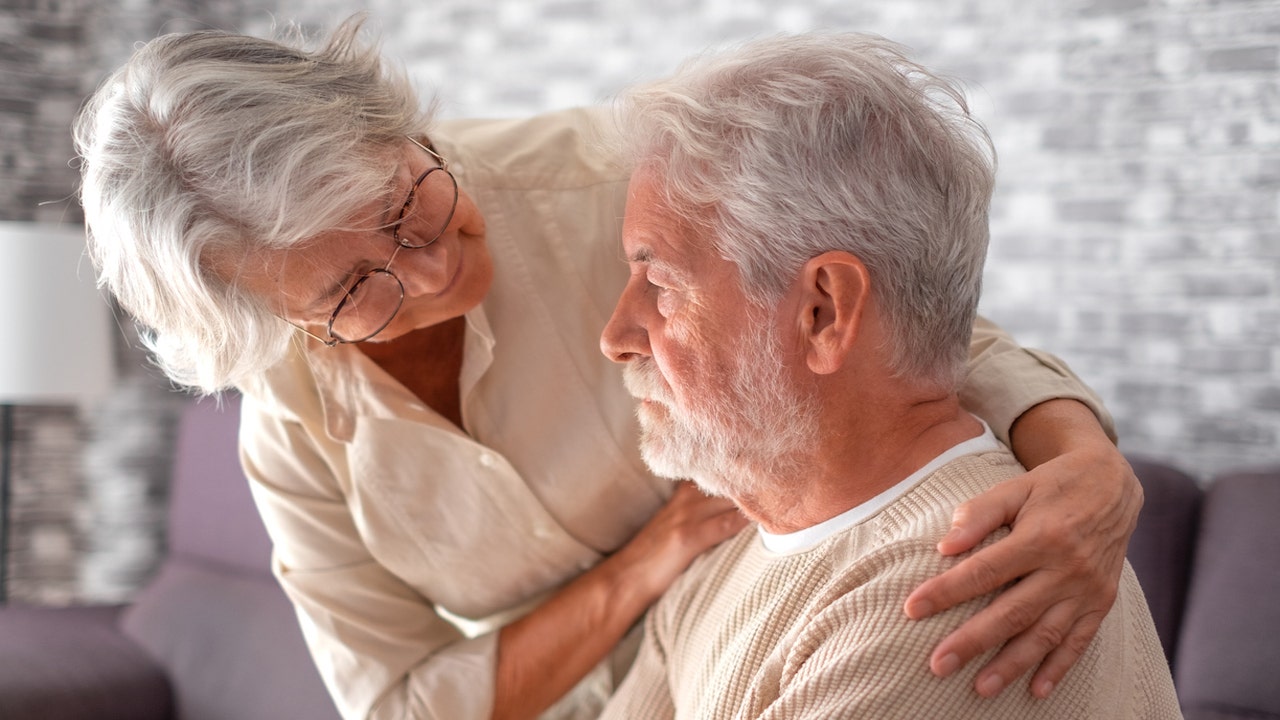 Senior man with wife