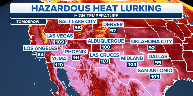 High temperatures forecast