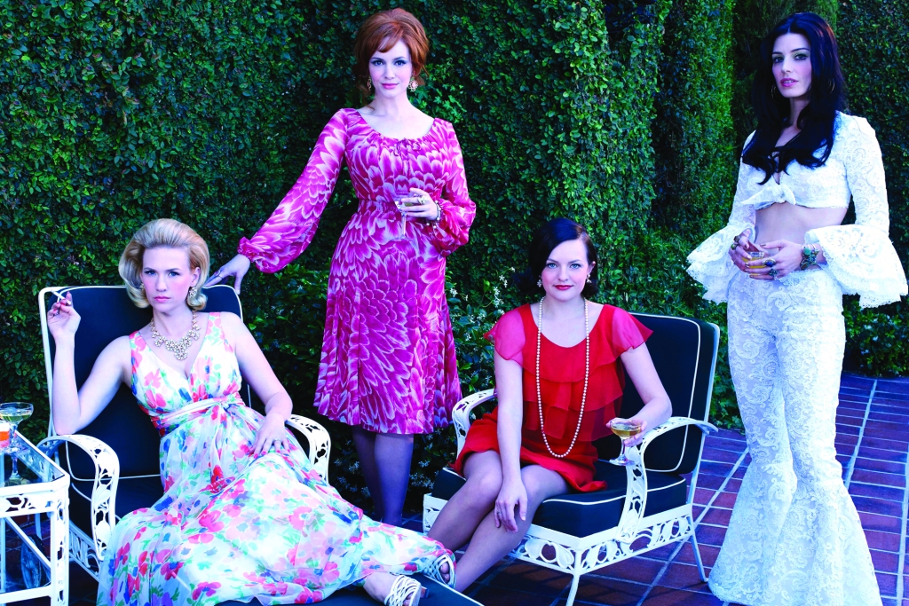 Hendricks (second from left) is seen with "Mad Men" co-stars January Jones, Elisabeth Moss and Jessica Pare. 
