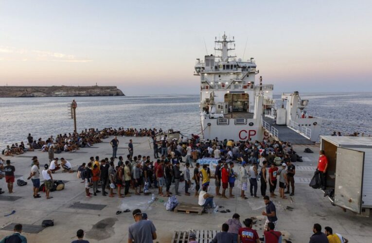 Lampedusa under pressure after record number of migrants land over weekend