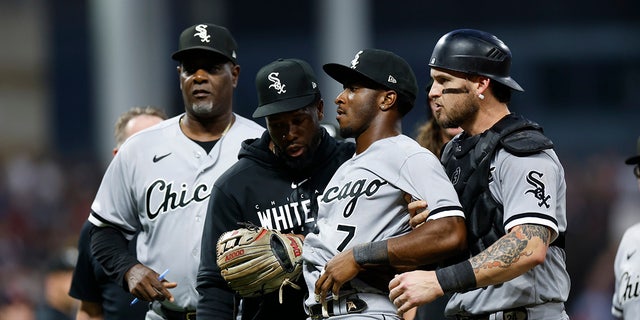 Tim Anderson taken off the field