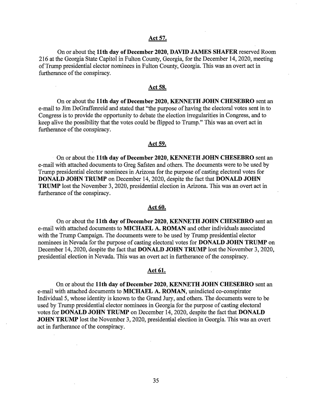 Page 35 of Georgia Indictment PDF document.