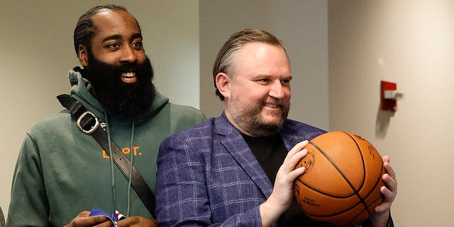 James Harden and Daryl Morey